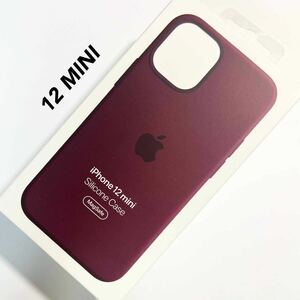 アップル純正 iPhone 12 MINI シリコンケース プラム MagSafe対応