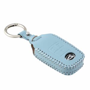  Tanto Custom key case strap tall Move canvas Move Atrai DAIHATSU Roo mi-TOYOTA original leather hand made blue color 