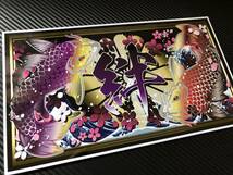 ■D496.桜×鯉×絆　飾りプレート アートトラック デコトラ アンドン_画像1