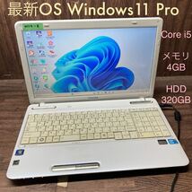 MY4-6 激安 OS Windows11Pro試作 ノートPC TOSHIBA dynabook T350/56BW Core i5 メモリ4GB HDD320GB 現状品_画像1