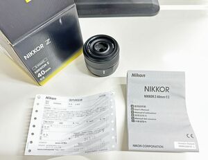 NIKON　NIKKOR Z 40mm f/2 極上美品