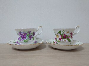 【新品/未使用】ROYAL ALBERT ( ロイヤルアルバート ) フラワーオブ ザ マンス カップ＆ソーサーセット 2月 / 12月 現状品 長期保管品