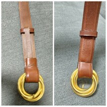 フェラガモ Salvatore Ferragamo ベルト レザー ブラウン 茶色 ゴールド金具 ブランド 55〜60cm レディース 1円〜 小物_画像6