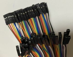 メス-メス F/F デュポン dupont ケーブル cable ジャンパー 線 ジャンパ (ワイヤ) QIコネクタ 2.54mm ピッチ 20cm x 40本 (10色)