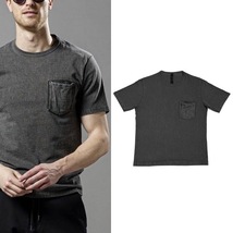 22SS 一度着1.3万 wjk leather pocket-T　レザー ポケット Tシャツ　　　　　　　　AKM ジュンハシモト 1piu1uguale3_画像1