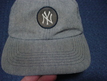 レア！ '47 BRAND：OSFA： ベースボールキャップ： 帽子： グレー系： ニューヨーク・ヤンキース： メンズ：フリーサイズ：MLB_画像2