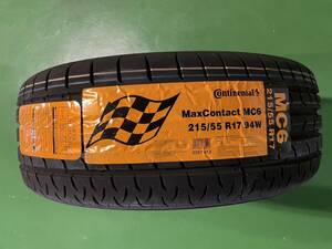 ★在庫処分 サマータイヤ 215/55R17 2本セット Continental(コンチネンタル) MaxContact(マックスコンタクト) MC6 (送料無料 2022年製 )