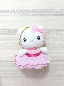 ハローキティ USJ ぬいぐるみ キーチェーン マスコット ホルダー ピンク ドレス サンリオ Sanrio ユニバーサルスタジオジャパン