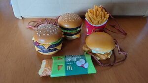 マクドナルド マック フィギュア ビッグマック ポテト ミニチュア フードストラップ ハッピーセット 5種類② 未使用品