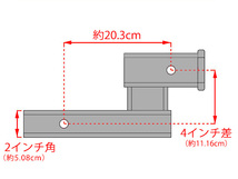 【CURT 正規品】 レシーバーヒッチアダプター トレーラーヒッチ 45798 2インチ角 約50mm 4インチドロップ/ライズ 約100mm_画像2