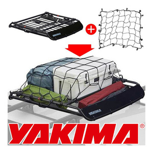 【YAKIMA 純正品】ヤキマ オフグリッド ルーフラック ルーフキャリア Mサイズ 8007138 + カーゴネット 約80cm×100cm 8007072