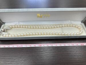 真珠のネックレス パール Pearl Necklace 約40cm~43cm 33.6g 高級 高価 高い 安い 素敵 きらびやか アクセサリー 首輪 純粋 清廉 清楚系