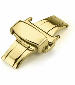 D buckle wristwatch both opening type double doors tail pills clock buckle middle .16mm yellow gold spring stick attaching 