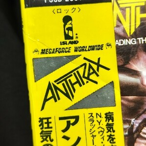 旧規格 シール帯 アンスラックス/狂気のスラッシュ感染 86年初版 3500円帯 税表記なし の画像5