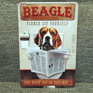 [ бесплатная доставка ] Beagle ⑩ туалет metal автограф plate [ новый товар ]