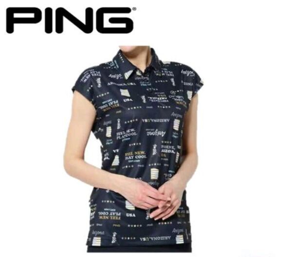 PING ピン アリゾナ フレンチスリーブ 半袖シャツ M 622-3160306 PING レディースゴルフウエア