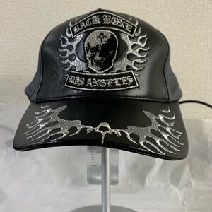 BACK BONE バックボーン メンズキャップ レザーキャップ 黒