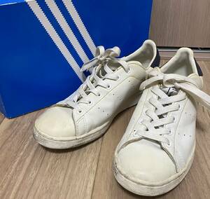 ★adidas アディダス★ stan smith スタンスミス 25.5cm、ホワイト/ネイビー