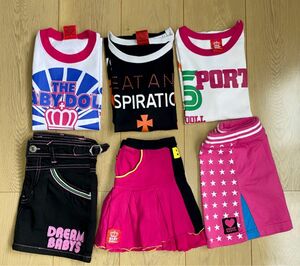 ベビードール　ドリームベビー　Tシャツ3枚とスカート3枚セット　120