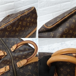 LOUIS VUITTON ルイヴィトン M41426 モノグラム キーポル 50 ボストンバッグ ブラウン トラベル 旅行バッグ USED ダイヤル式 パドロック の画像8