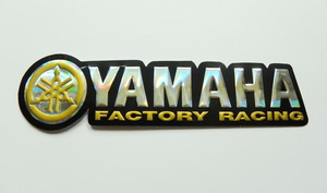 ＊【ステッカー/シール】MOTORSPORT モータースポーツ yamaha 銀/金 ヤマハ レーシング 3D ホログラム