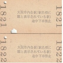 Y138.【裏面連番綴り】大阪市内から逗子ゆき　東海経由　57.1.4　〇日　新大阪発行【1822】_画像2