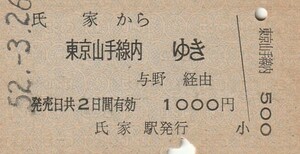 L017.東北本線　氏家から東京山手線内ゆき　与野経由　52.3.26【0146】