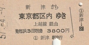 L561.信越本線　新津から東京都区内ゆき　上越線経由　57.4.9