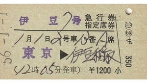 T211.『伊豆7号』東京⇒伊豆稲取　56.1.1　北浦和駅発行