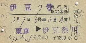 T096.『伊豆7号』東京⇒伊豆熱川　56.3.2