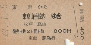 P044.水郡線　東館から東京山手線内ゆき　松戸経由　49.1.5【ヤケ有】