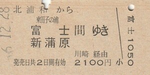 P187.京浜東北線　北浦和から東田子の浦　富士　新蒲原　間ゆき　56.12.28