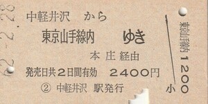 L620.信越本線　中軽井沢から東京山手線内ゆき　本庄経由　62.2.28【6408】