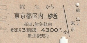 P528.信越本線　能生から東京都区内ゆき　高田、熊谷経由　58.10.11【3531】