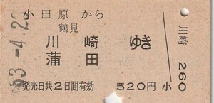 L272.東海道本線　小田原から鶴見　川崎　蒲田　ゆき　53.4.23