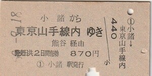 L186.信越本線　小諸から東京山手線内ゆき　熊谷経由　50.9.18