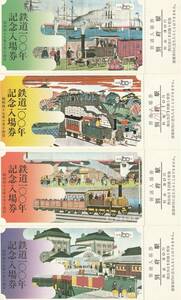 K480.『鉄道100年記念入場券』別府駅　昭和47年