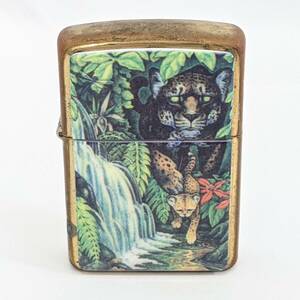 【5211】ZIPPO mysteries of the forest ジッポ オイルライター ヴィンテージ 煙草関連 喫煙用具 希少品 ゴールドカラー イラスト