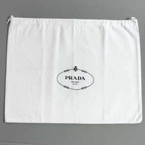 〔プラダ〕42.5×33cm バッグ保存袋 巾着袋 布袋 PRADA 正規品 ホワイト （0105)の画像1