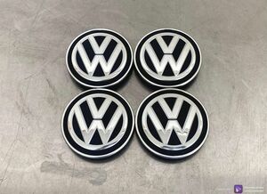 D047 VW 5G0 601 171 Germany製 外径66mm フォルクスワーゲン 純正 センターキャップ4個セット 中古品