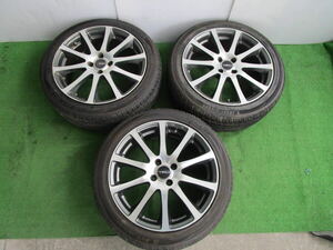 【36】 TRD タイヤホイール 3本セット 17インチ PCD/100 17×7J オフセット/＋47 4穴 215/45R17 中古 ☆060411ｒｓ