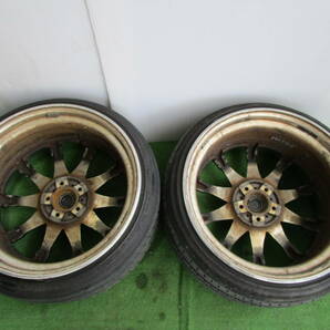 【39】 WORK SW2 シュバート ホイール 2本セット 19インチ PCD/114.3 235/35ZR19 ナット20個付属 中古 ☆060418ｒｓの画像2