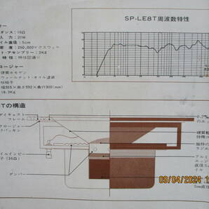サンスイ社 初期取り扱い時代の「SP-LE8T」のカタログの画像5