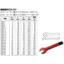 BAHCO(バーコ) Insulated Open End Spanner 1000V絶縁仕様片口スパナ 17mm 6MV-17_画像2