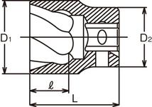 山下工業研究所 コーケン 3/8(9.5mm)SQ. ナットツイスター 13mm 3127-13_画像4