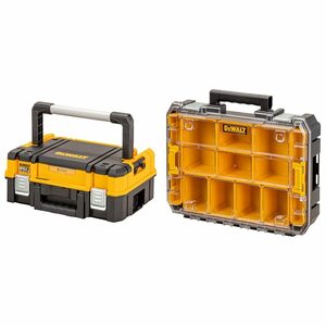 デウォルト(DeWALT) TSTAK オーガナイザートップ DWST83344-1 + オーガナイザー DWST82968-1 大容量 工具箱 収納ケース ツールボックス