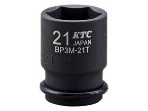 京都機械工具(KTC) 9.5mm (3/8インチ) インパクトレンチ ソケット (セミディープ薄肉) 19mm BP3M19TP