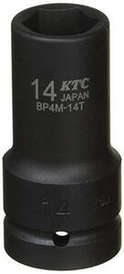 京都機械工具(KTC) 12.7mm (1/2インチ) インパクトレンチ ソケット (セミディープ薄肉) 14mm BP4M14TP