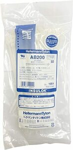 【セット買い】ヘラマンタイトン 結束バンド インシュロック AB200-W 100本入 耐候・屋内外用グレード 黒 + ヘラマンタイトン 結束バンド