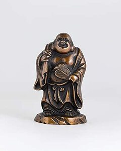 吉兆七福神 布袋（銅製/上味色）仏師：旭峰 原型＿仏像 置物 七福神 高岡銅器 (ほてい7Fjomi)